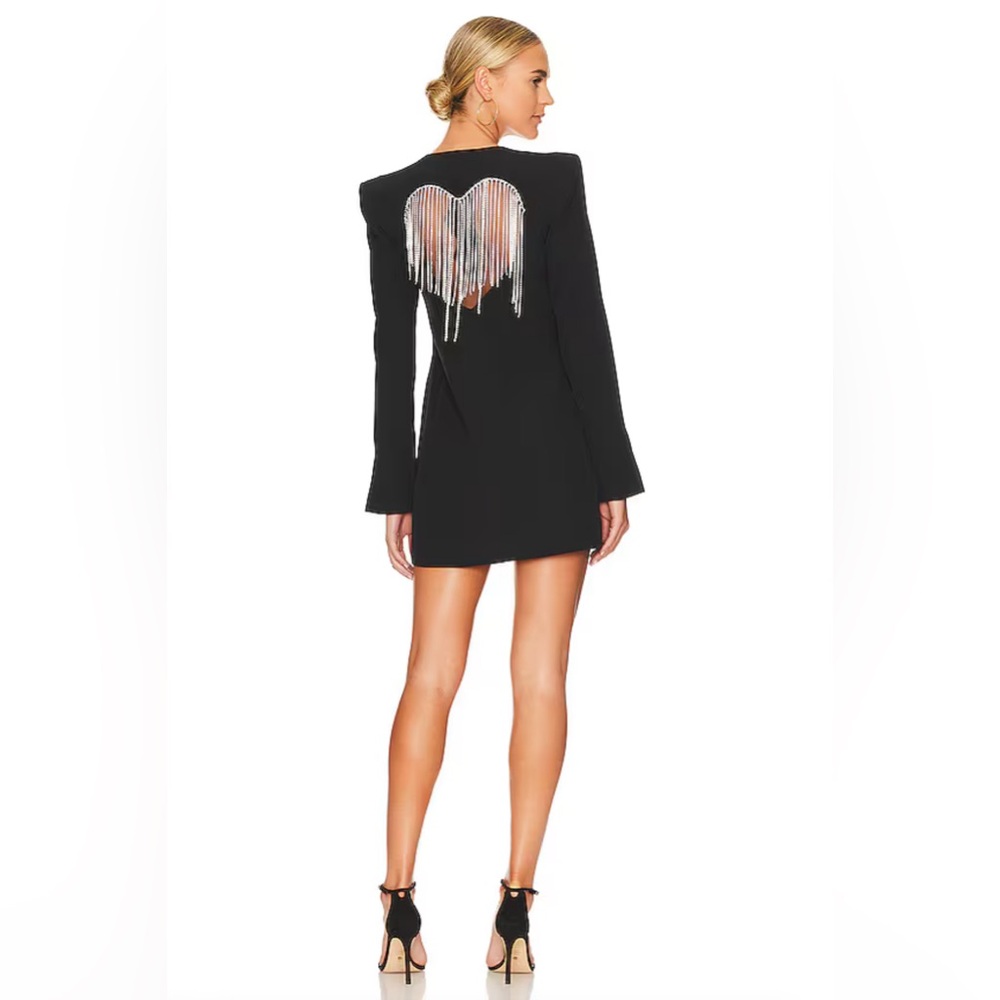 VALENTINA SHAH Dixie Dress in Black Crystals